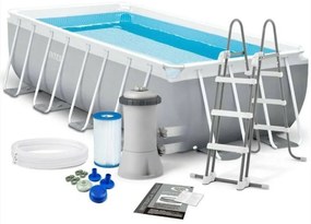 Intex PISCINA RETTANGOLARE FRAME PRISMA cm. 400x200x100 h