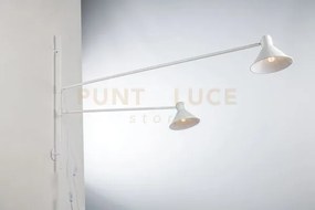 Applique a parete duetto regolabile bianca 2 luci attacco e27 154x2...