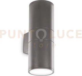 Gun applique esterno ip54 2 luci attacco e27 antracite