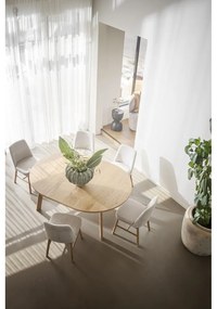 Tavolo da pranzo rotondo pieghevole in rovere naturale ø 130 cm Glenside - Rowico