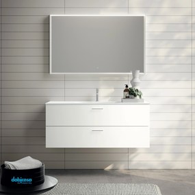 Mobile Bagno Sospeso "KA04" Da 120 Cm Composto Da Due Cassetti Finitura Fiocco