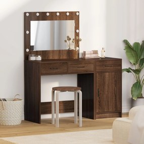 Set di toeletta a 2 pezzi con led in nero rovere