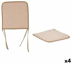 Cuscino per sedie Beige 38 x 2,5 x 38 cm (4 Unità)