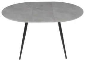 Tavolo rotondo con piano in MDF Cemento allungabile a 160 cm HABLA
