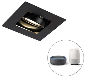 Faretto da incasso intelligente moderno nero con WiFi GU10 - Artemis
