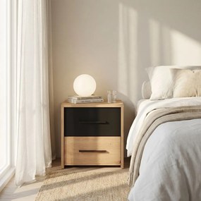 CADDIE - comodino due cassetti moderno minimal in legno