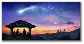 Quadro su tela Gesù Natale stabile 100x50 cm