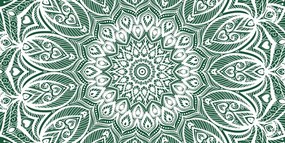 Stampa su tela – Mandala armonia su sfondo verde