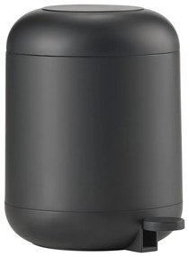 Cestino per la spazzatura nero in plastica con pedale 4 l Sensu – Zone