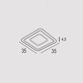 Plafoniera Contemporanea Halò Metallo Nero Led 35W