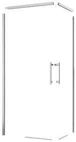 Kit di installazione telaio e ferramenta per cabine doccia ad apertura scorrevole REMIX L 80 x H 195 x P 100 cm cromato lucido