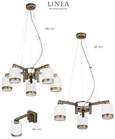 Jupiter 1062 - LN5 - Lampadario a sospensione LINEA 5xE27/60W/230V