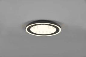 Plafoniera  carus led rotonda bordo nero r67223332