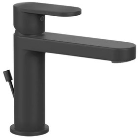 Miscelatore per Lavabo in Ottone Nero Opaco con Piletta