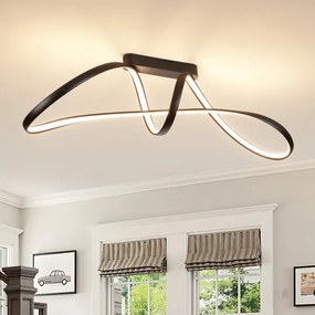 Brilagi-LED Plafoniera dimmerabile TWISTER LED/60W/230V 3000-6000K nero + telecomando