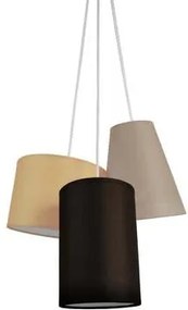 Tosel  Lampadari, sospensioni e plafoniere Lampada da Soffitto tondo stoffa nero, crema, tortora  Tosel