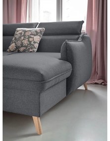 Divano letto angolare grigio scuro (angolo destro) Sweet Harmony - Miuform