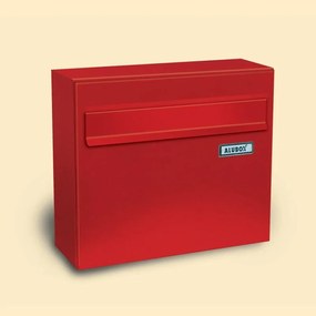 Cassetta postale ALUBOX  Venere formato rivista in acciaio rosso opaco L 37 x P 15.5 x H 32 cm