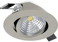 Faretto Ad Incasso Moderno Saliceto Alluminio Nichel Satinato Led 6W