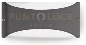 Ges1031- applique in alluminio a led 4000k 10w 550lm ip54 22x10cm g...