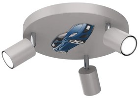 Luce Spot per bambini FUN 3xGU10/8W/230V grigio/macchina