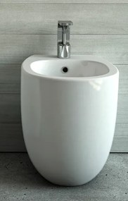 Nic Milk Bidet A Terra 52x34 Bianco Lucido