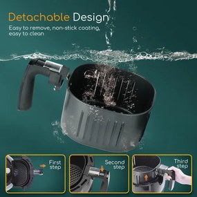 Aigostar - Friggitrice a d'aria 1500W/230V 3,5l nero