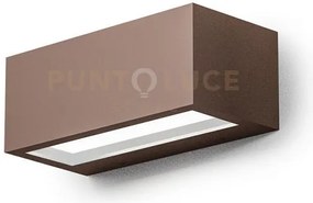 Ges972c- applique led ruggine 3000k 837lm 15w ip65 21,5cm