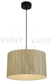 Lampada a sospensione meadow 1lt convertibile in paralume flush, na...