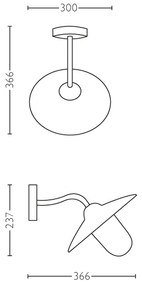 Philips 01643/30/PN - Applique da esterno HAMMOCK 1xE27/60W/230V