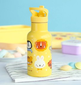 A Little Lovely Company - borraccia in acciaio inox, 350 ml - amici animali