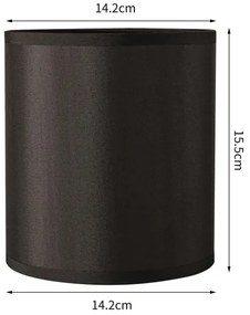 Brilagi - Paralume universale NUBILA E27 15,5x14 cm nero