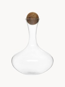 Decanter in vetro soffiato con tappo in legno Eden, 2 L