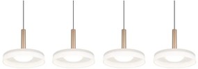 Lampadario a LED dimmerabile in nero-bianco-oro con paralume in vetro Celeste - Trio