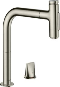 Rubinetteria Cucina 2 Fori 200 con Doccetta Estraibile in Acciaio Inox Metris Select M71 73818800 Hansgrohe