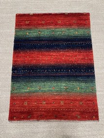 Loribaft Tappeto persiano 60x90 Verde (Iran) Annodato A Mano