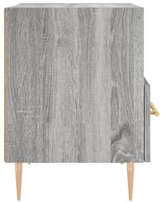 Comodini 2 pz Grigio Sonoma 40x35x47,5 cm in Legno Multistrato