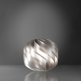 Lampada Da Tavolo Globe 1 Luce In Polilux Silver D40 Made In Italy