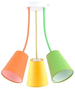 Lampadario a sospensione con supporto rigido WIRE COLOUR 3xE27/60W/230V