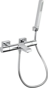 Rubinetto per vasca getto laminare cristallino Lama per muro grigio cromato JACUZZI RUBINETTERIA
