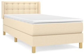 Giroletto a molle con materasso crema 90x200 cm intessuto