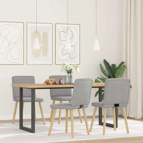 Sedie Da Pranzo 4 Pz Grigio Nuvola İn Tessuto /