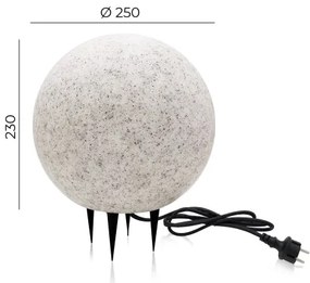 Luce da esterno decorativa GARDEN BALL 1xE27/40W/230V IP65 d. 25 cm