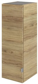Pensile bagno Neo rovere miele in vetro SENSEA, 1 anta apertura da sinistra P 35 x L 30 x H 90 cm