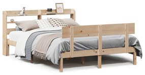Letto Senza Materasso 140x200 Cm İn Legno Massello Di Pino /