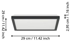 Eglo 901466 - LED RGBW Lampada dimmerabile da esterno ROVITO-Z 13,4W/230V 29x29cm IP44 nero