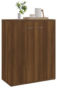 Credenza rovere marrone 60x30x75 cm in legno multistrato