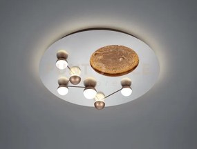 Zodiac plafoniera a led 42w 5100lm, 2300+3000+4000k metallo acciaio...