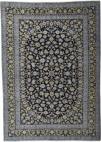 Kashan Tappeto persiano 390 x 280 Blu (Iran) Annodato A Mano