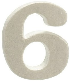 Numeri 6 Bianco polistirene 2 x 15 x 10 cm (12 Unità)
